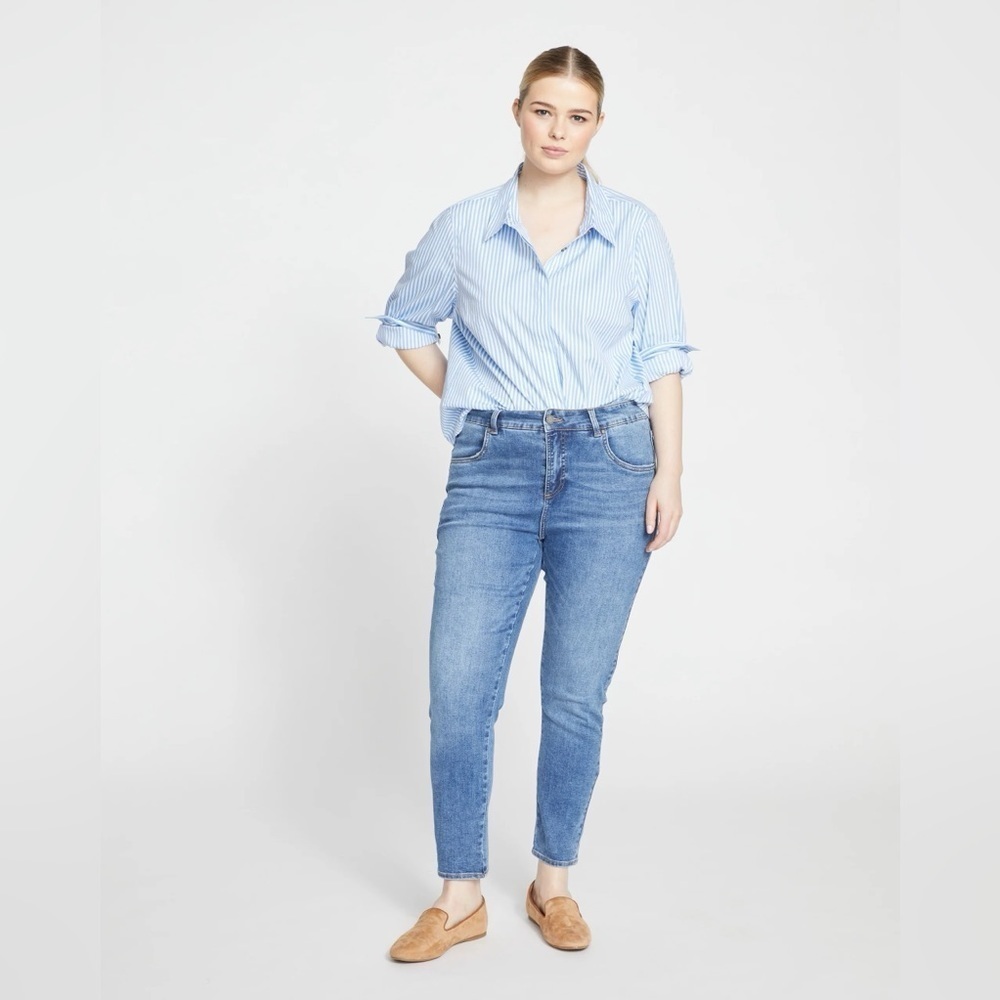 Universal Standard Seine High Rise Skinny Jeans 8 long 16432